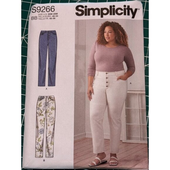 Simplicity S9266 Misses & Womens  Jeans Pattern Size 20W-28W BB - Picture 1 of 3